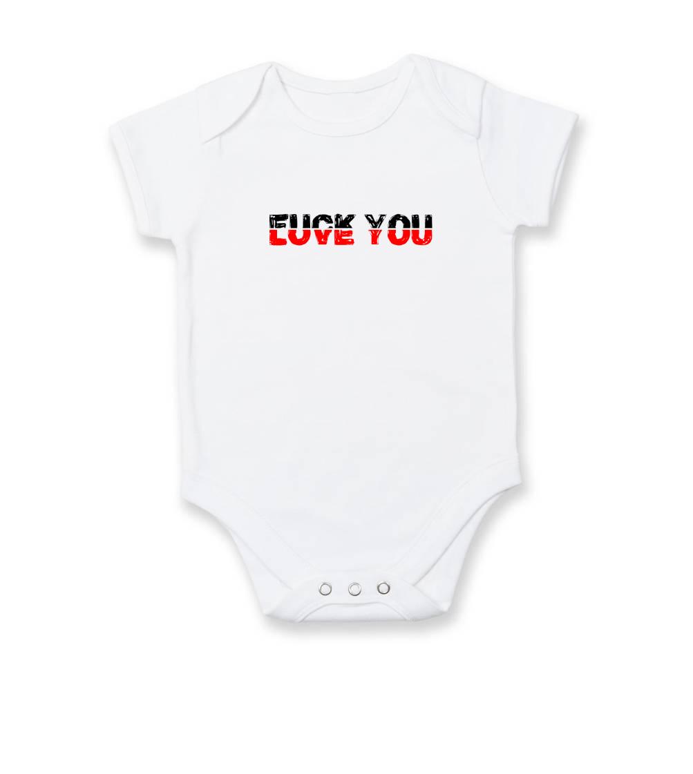 Tričká na párty - Love you fuck you - Body dojčenské s krátkym rukávom