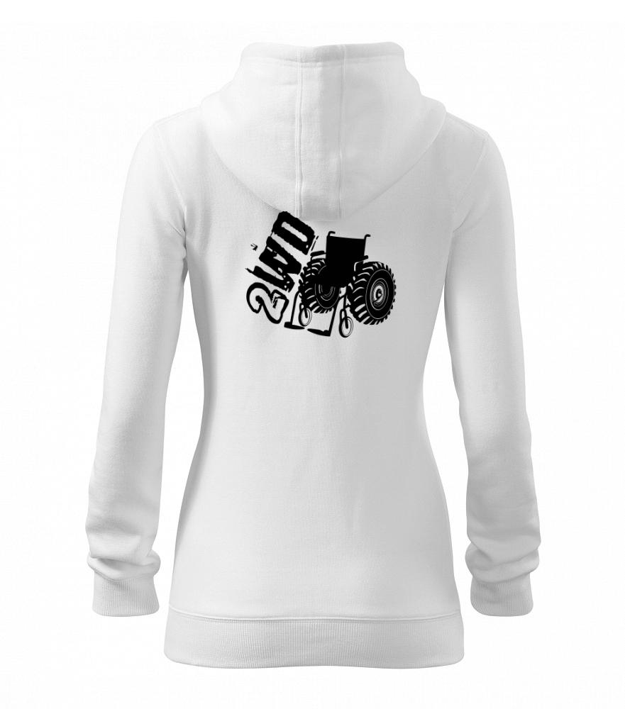 Vozíčkar 2WD - Mikina dámska trendy zipper s kapucňou