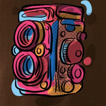 Foťák farebný - dve šošovky