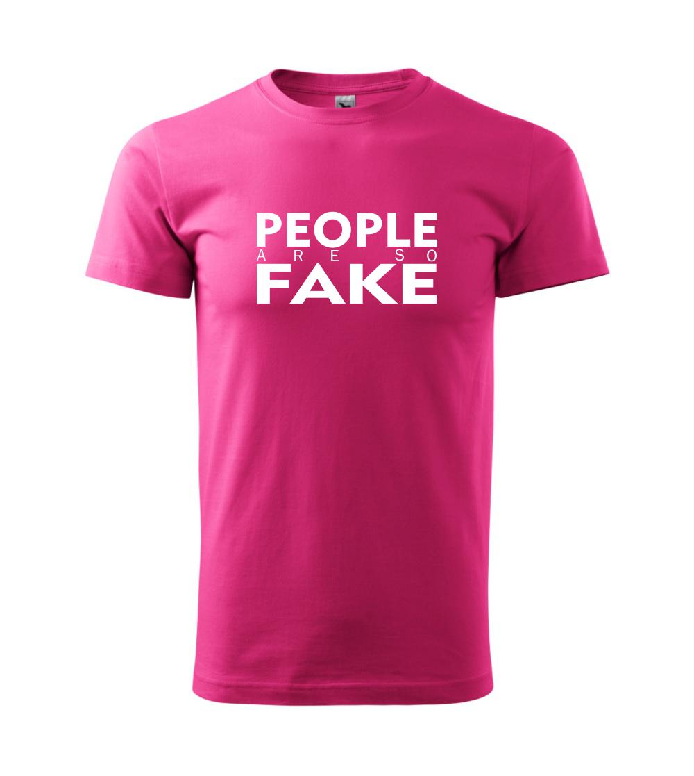 Ostatné nápisy - Fake people - Klasické pánske tričko vyššej gramáže
