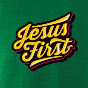 Jesus first žltý nápis