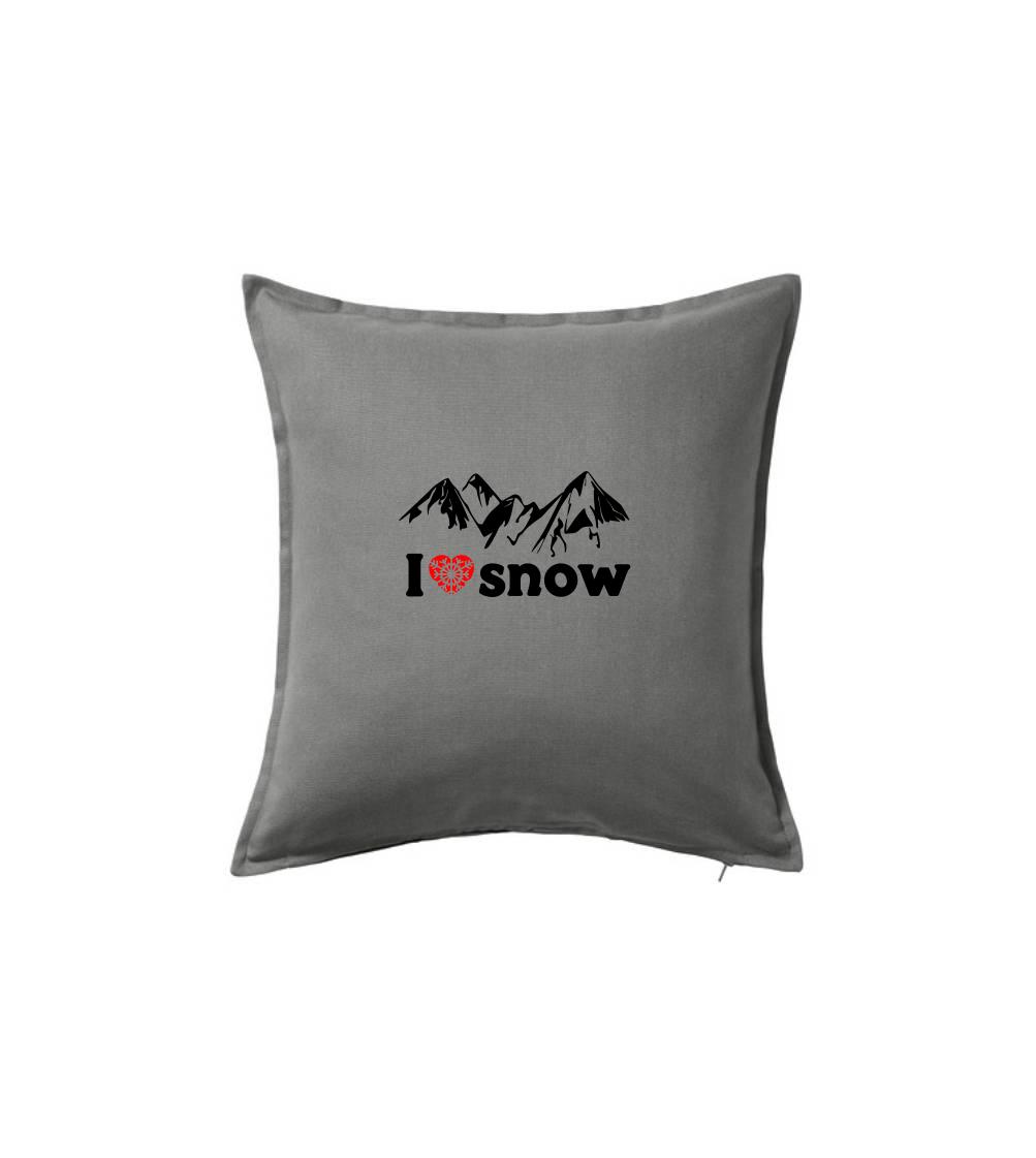 Lyže a Snowboard - I love snow hory - Vankúš 50x50