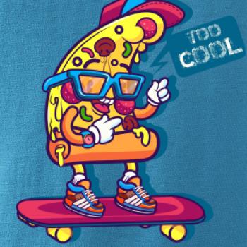 Pizza slice with skateboard Pizza slice with skateboard