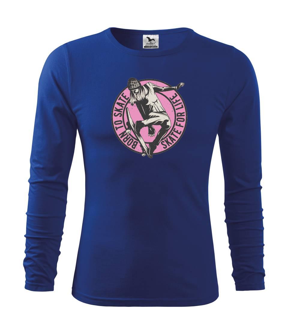 Longboard a Skatebord - Skate girl pink - Tričko detské Long Sleeve