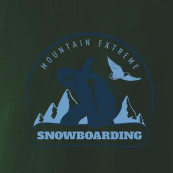 Mountain extreme snowboarding okrúhle