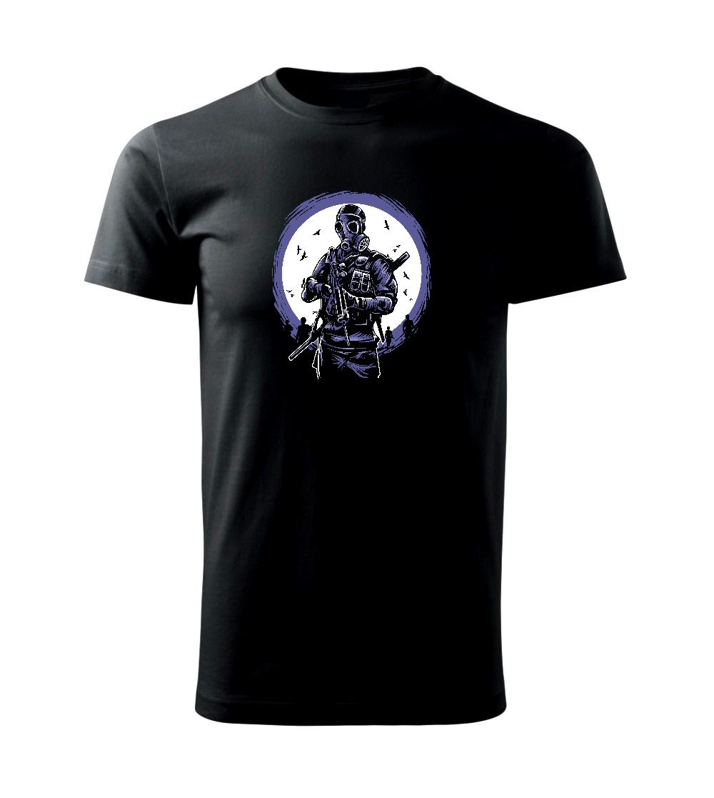 Grafické tričká - Gas Mask Soldier - Klasické pánske tričko vyššej gramáže