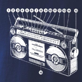 Nákres starý magnetofón