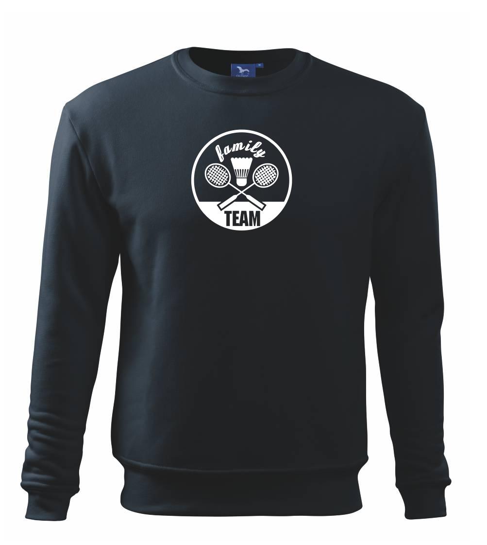 Tričká na bedminton - Badminton Family Team - Mikina Essential detská