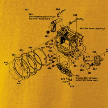 Nákres uzávierka starý fotoaparát