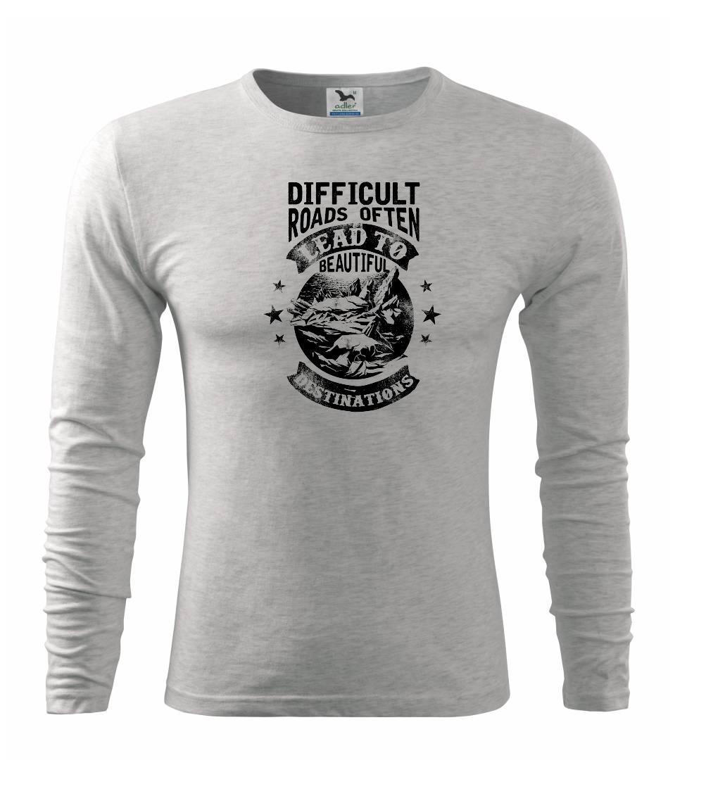 Trička pre cestovateľov - Difficult Roads - Tričko s dlhým rukávom FIT-T long sleeve
