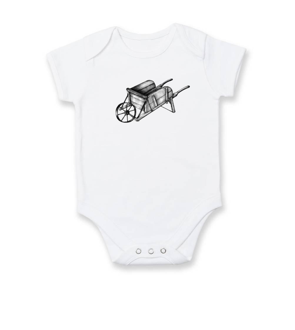 Poľnohospodárske tričká - Traagača kreslené - Body dojčenské s krátkym rukávom