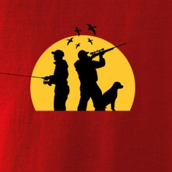 Lovec pri západe slnka Lovec pri západe slnka