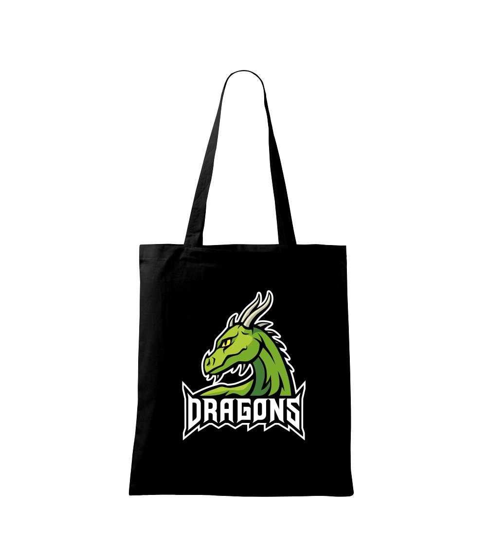 Grafické tričká - Dragons - logo týmu zelená (Hana-creative) - Taška bavlnená