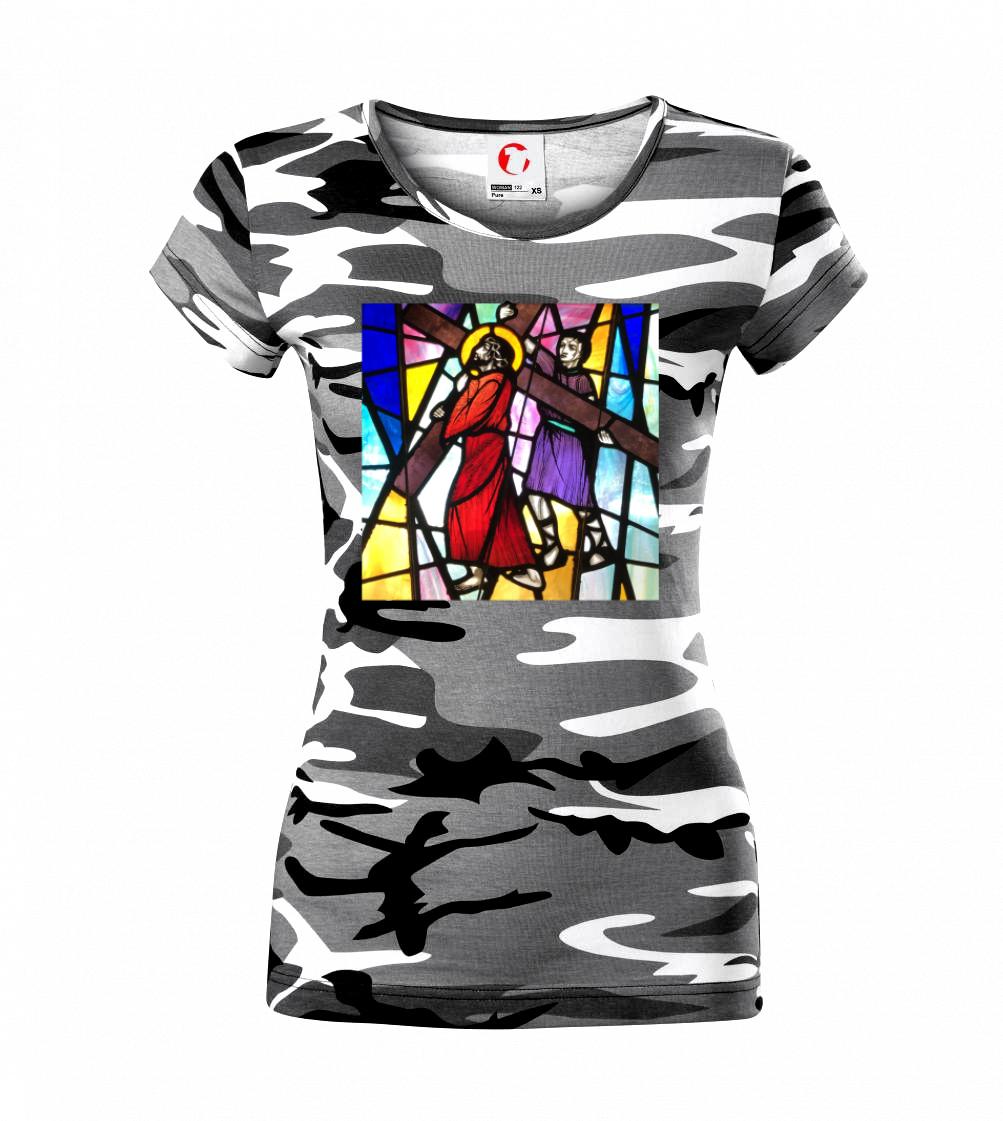 Vitráž - Ježiš a kríž Vitráž - Ježiš a kríž