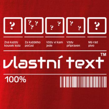 Čiarový kód - Vlastný text