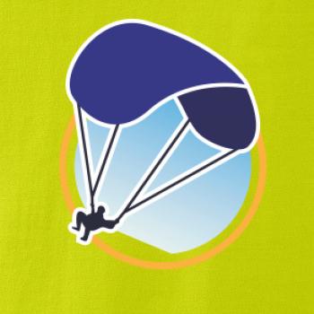 Paragliding modrý padák v kruhu