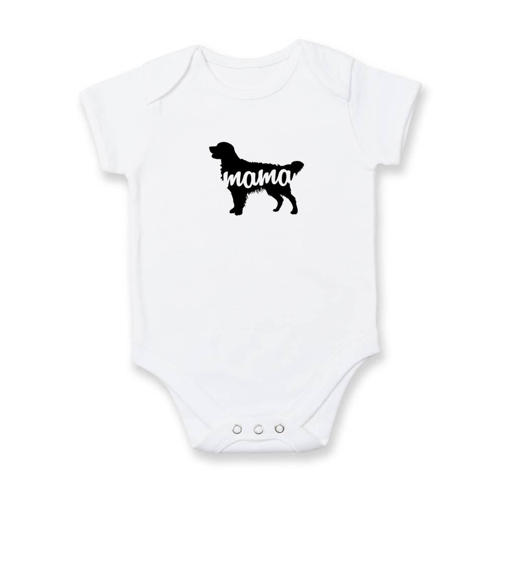 Labrador - Zlatý retriever mama obrys - Body dojčenské s krátkym rukávom