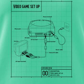 Nákres TV video hra guľatá