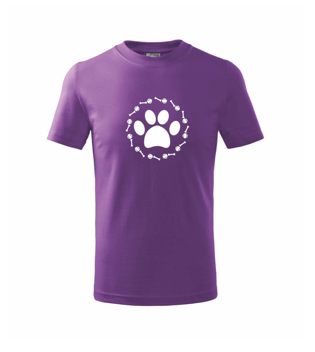 Labka lopta kosť pes