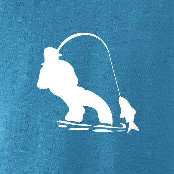 Rybár ťahajúce rybu Rybár ťahajúce rybu