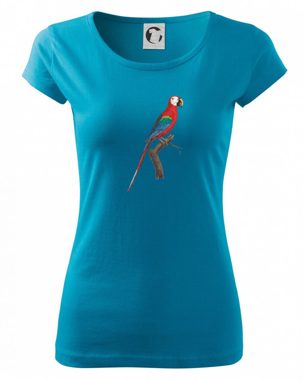 Papagáj červený na vetve