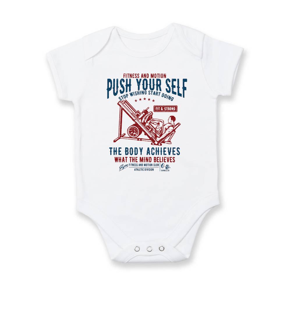 Posilňovani - Push Yourself - Body dojčenské s krátkym rukávom