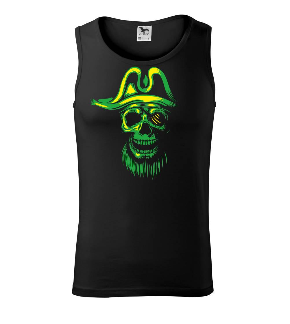 Grafické tričká - Green Pirate skull - Tielko pánske Core