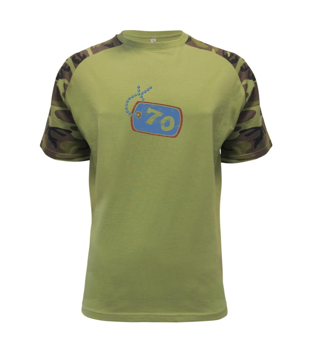 Tričká k narodeninám - 70 na krku - Raglan Military