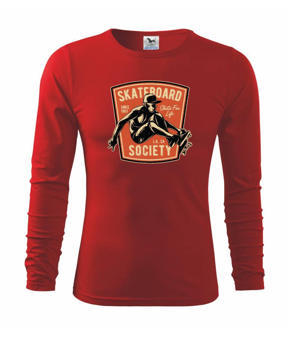 Longboard a Skatebord - Skateboard Society - Tričko detské Long Sleeve