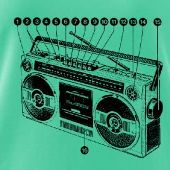 Nákres starý magnetofón