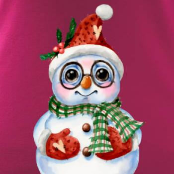 Snehuliak kreslený s okuliarmi