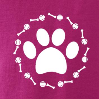 Labka lopta kosť pes