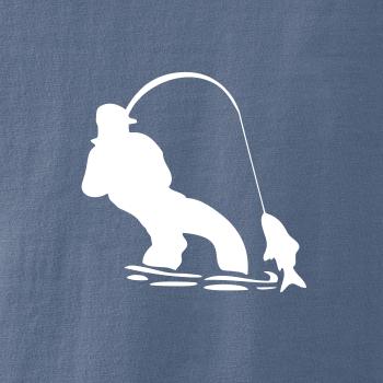 Rybár ťahajúce rybu Rybár ťahajúce rybu