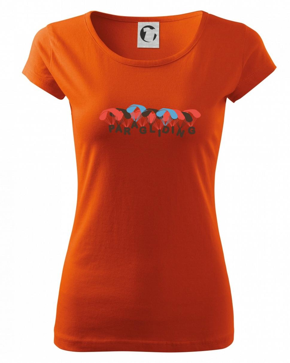 Tričká s motívom paraglidingu - Paragliding nápis s padáky - Dámske tričko Pure