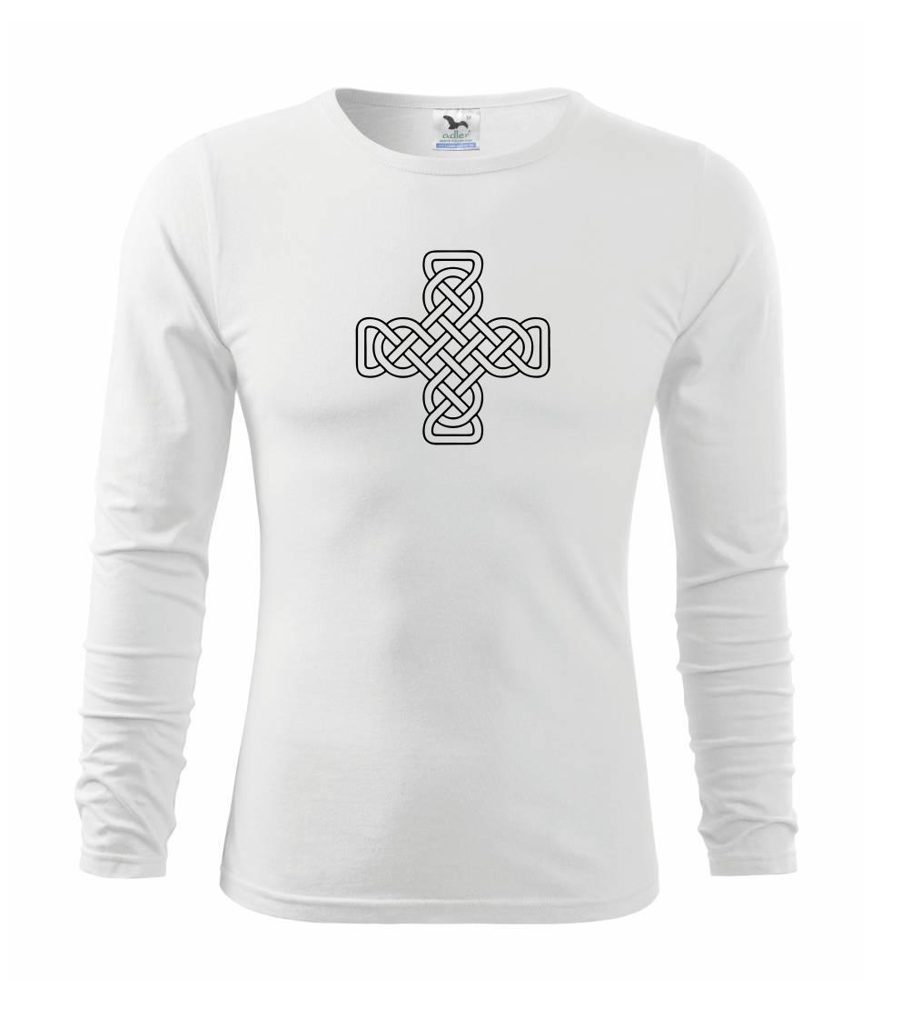 Grafické tričká - Keltský uzol kríž - Tričko detské Long Sleeve