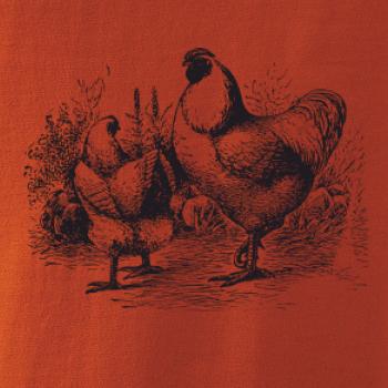 Slepačie rodina maľovaná