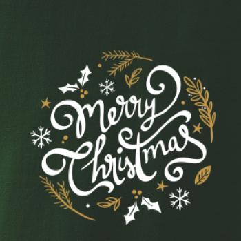 Merry christmas - nápis guľatý