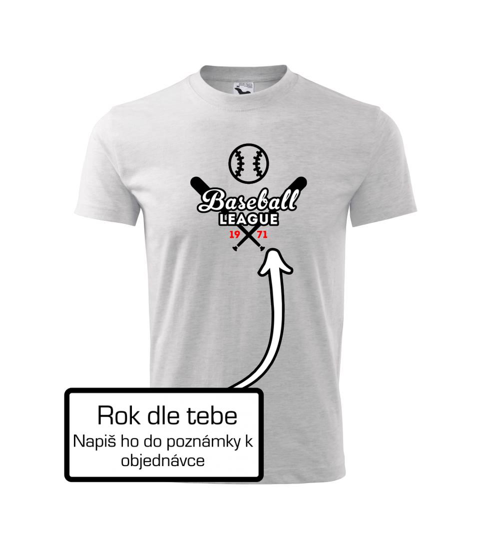 Tričká baseball - Baseball league vlastný ročník - Tričko detské bavlnené