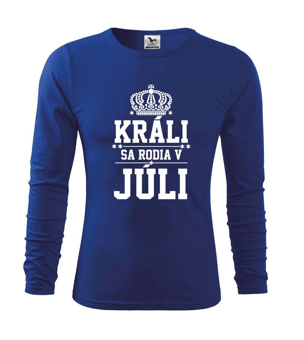 Tričká pre narodených v júli - Králi sa rodia v júli - Tričko detské Long Sleeve