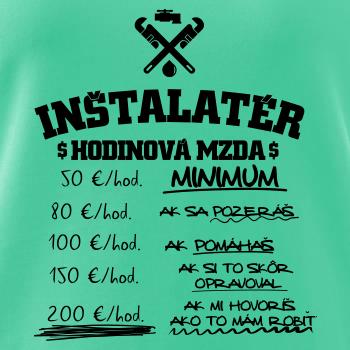 Hodinová mzda Inštalatér