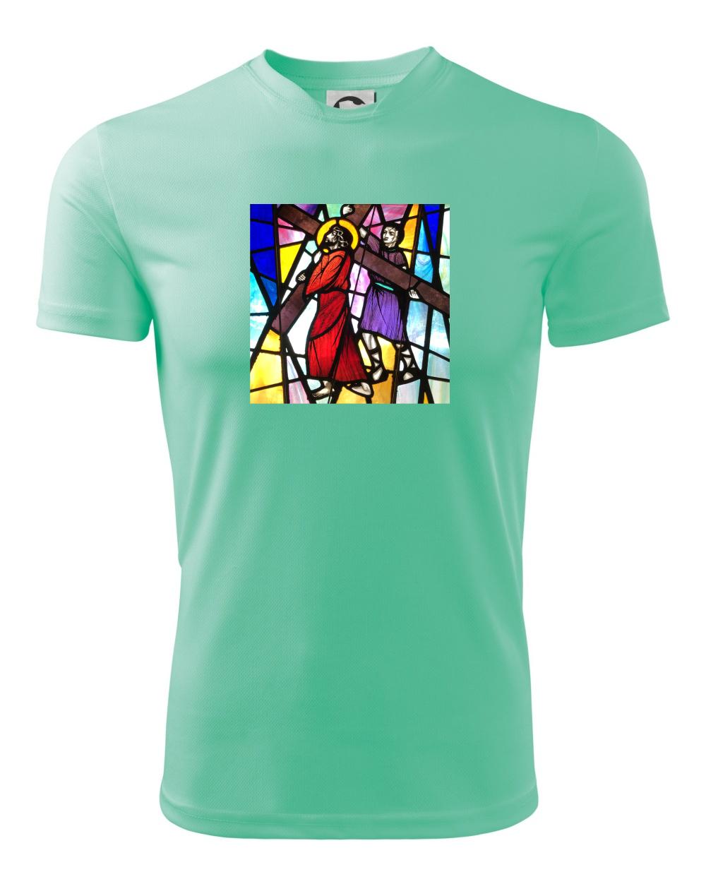 Vitráž - Ježiš a kríž Vitráž - Ježiš a kríž