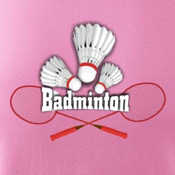 Bedminton - nápis s košíkmi