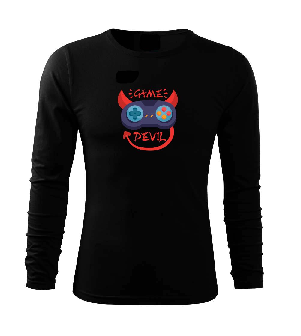 Tričká pre ajťákov - Game devil - kreslený - Tričko s dlhým rukávom FIT-T long sleeve