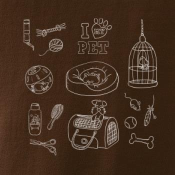 I love my pet - kreslený obrázok