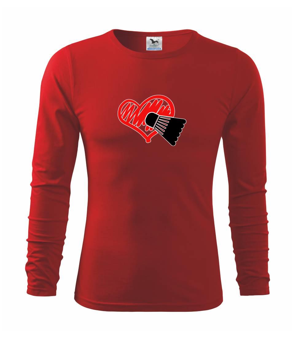 Tričká na bedminton - Bedminton srdce - Tričko detské Long Sleeve