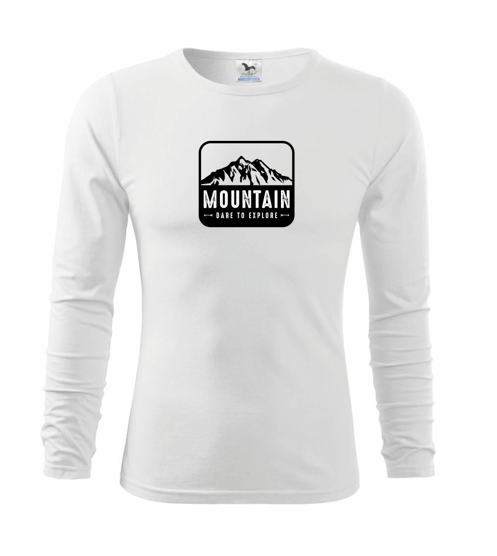 Trička pre cestovateľov - Mountain dare to explore - Tričko detské Long Sleeve