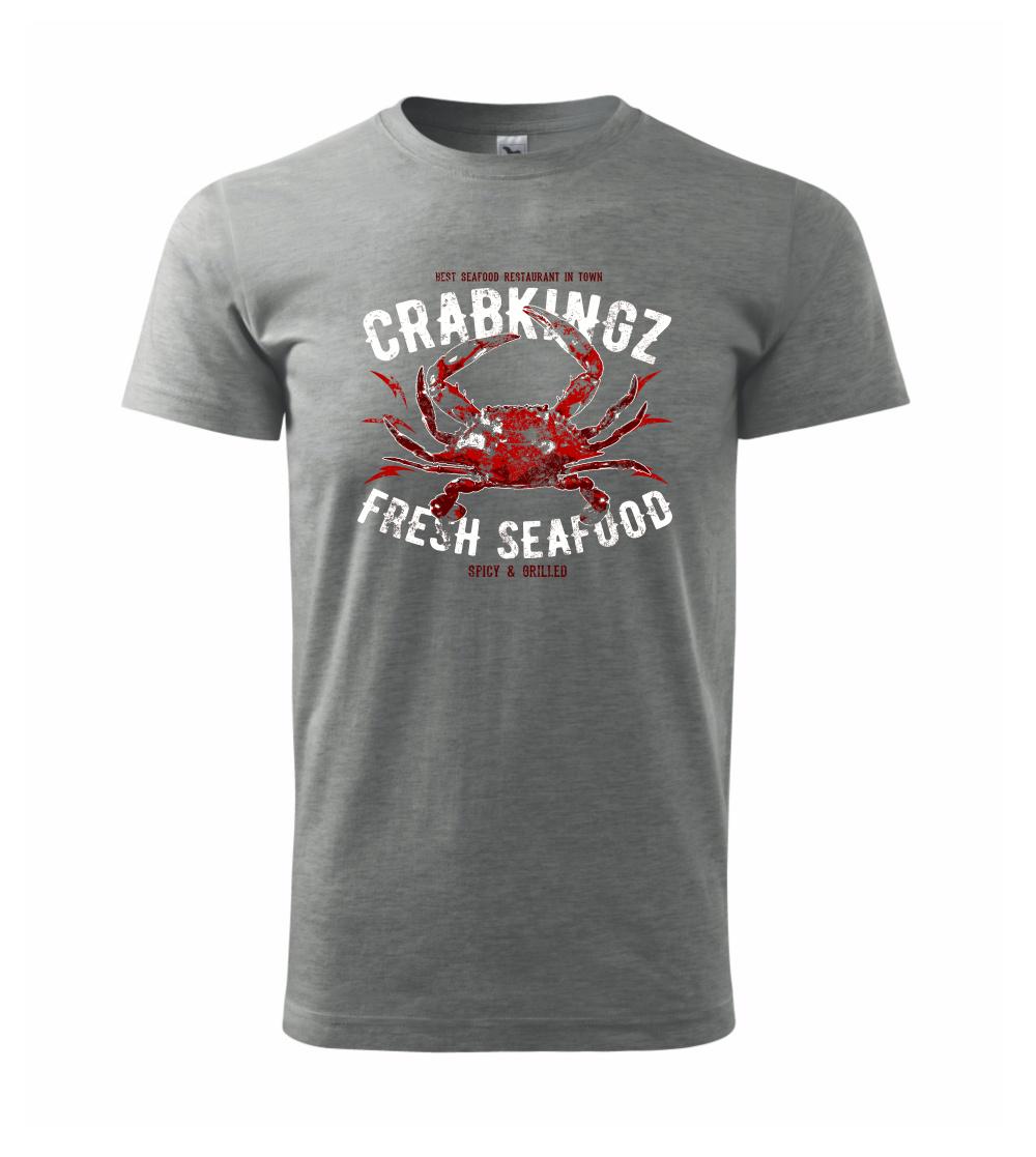 Tričká so zvieratami - Crab seafood - Klasické pánske tričko vyššej gramáže