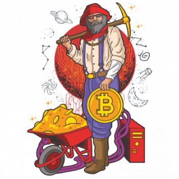 Baník ťaží Bitcoiny