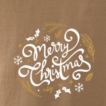 Merry christmas - nápis guľatý