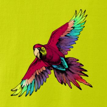 Papagáj kreslený letiaci Papagáj kreslený letiaci